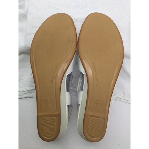 SAS Caress White Strap Wedge Sandal Womens 9.5N Comfort Sandal NIB - Picture 8 of 10